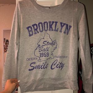 Grey Brooklyn crew neck